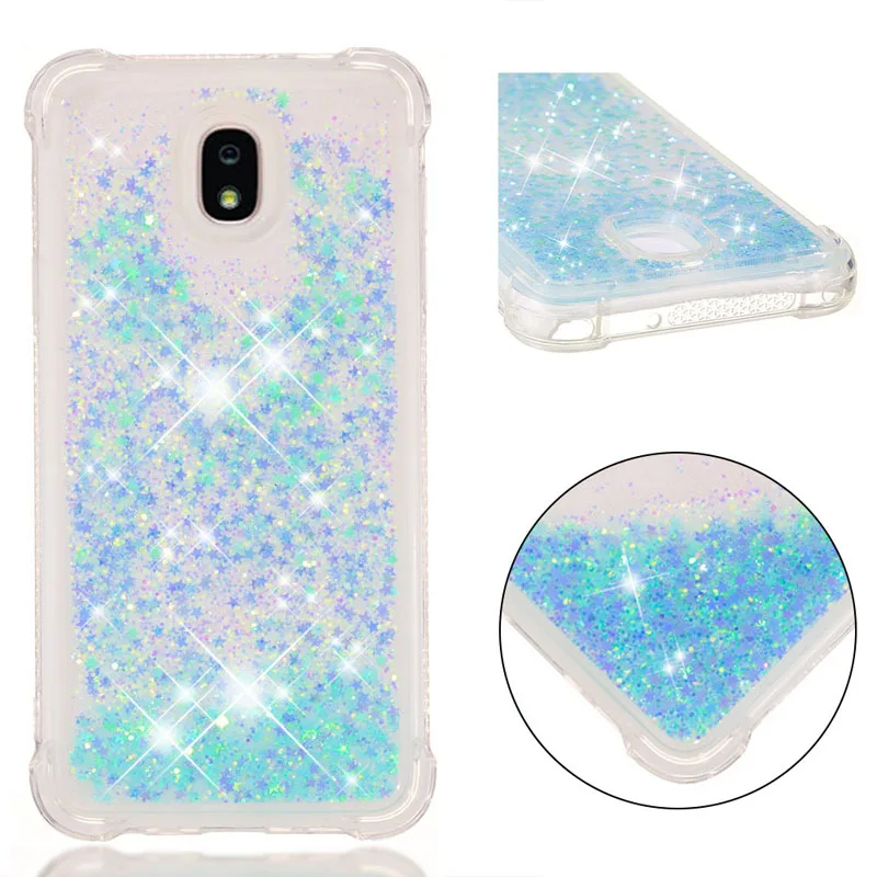 Для samsung Galaxy Wide3 J7 Star V уточнить мягкий силиконовый бампер чехол широкий 3 J737 SM-J737U с сияющими блестками милый чехол