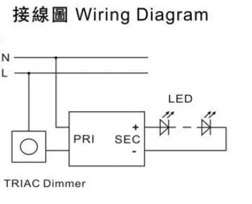 Светодиодный драйвер 12 ~ 24VDC 350mA Triac постоянного тока с регулируемой яркостью 4 7 Вт