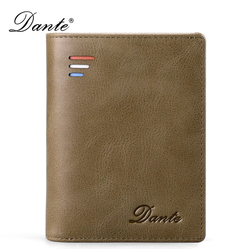 Dante Korea Fashion New arrival oil wax leather men wallets short purse multi-function wallet coin XF355 | Багаж и сумки