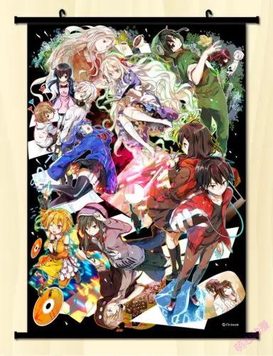 Домашний декор японского аниме Mekaku City Actors настенный плакат прокрутка MH|posters