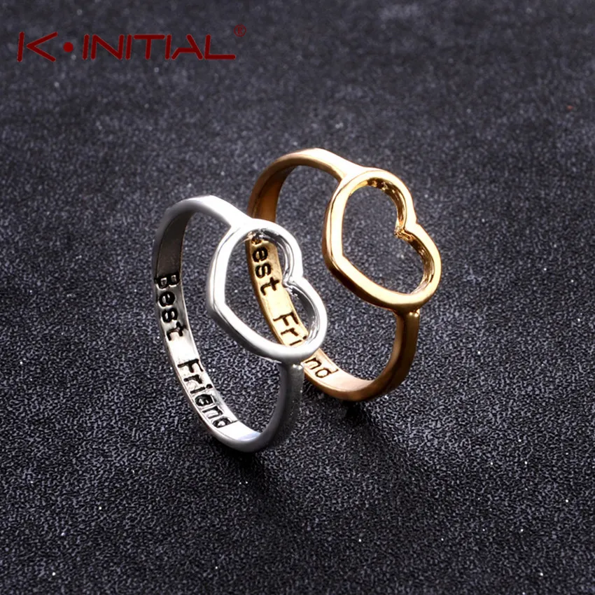 

Trendy Love Hearts Rings for Women Girl Best Friend Wedding Heart Ring Simple Finger Knuckle Jewelry Accessories