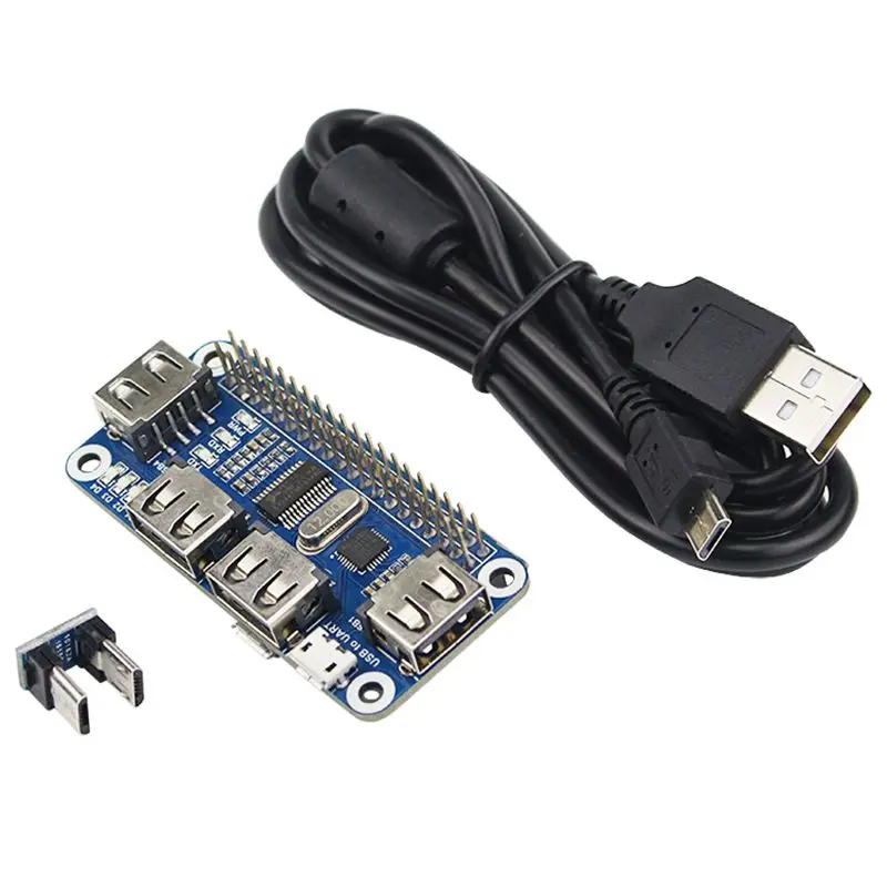 4 порта usb-хаб HAT для Raspberry Pi 3 / 2 Zero W удлинительная Плата USB/UART последовательной