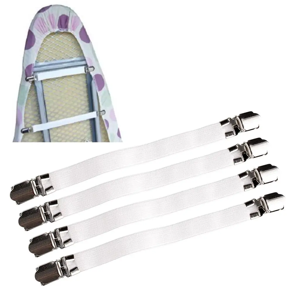 4pcs/Set Bed Sheet Grippers Useful Multipurpose Fasteners Elastic Holder Clip Iron Clamp Nylon String Clips | Дом и сад