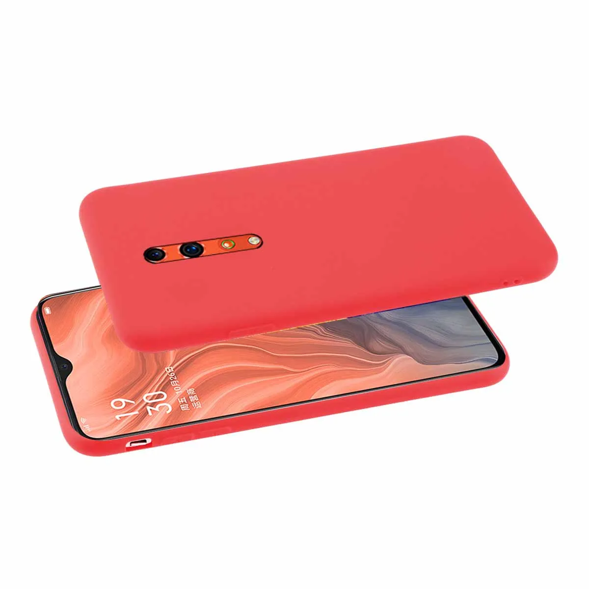 Тонкий ТПУ чехол для телефона Oppo Reno Z/Realme X/Realme C2/K3 яркие цвета противоударный