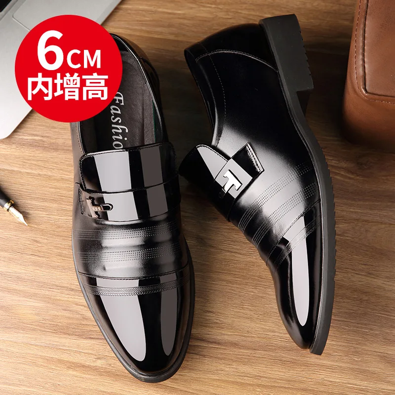 

Gorgeous noble increase breathable men's leather shoes new dress leather business casual increase in England pointed shoes men