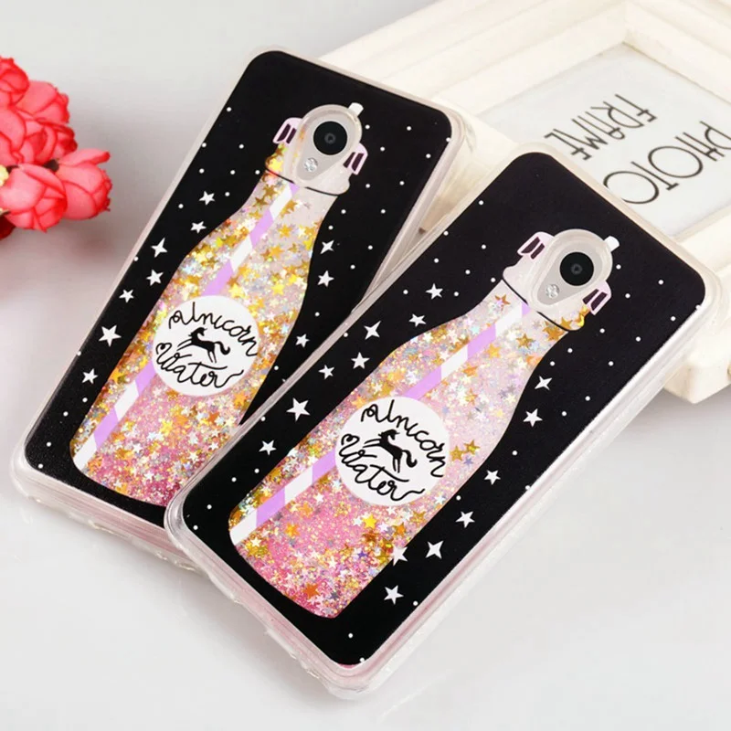 WhaY Quicksand Case For Meizu M5 Cover Silicone Fundas Bottle Fashion Liquid Glitter Back Meilan 5 Coque Capa | Мобильные телефоны