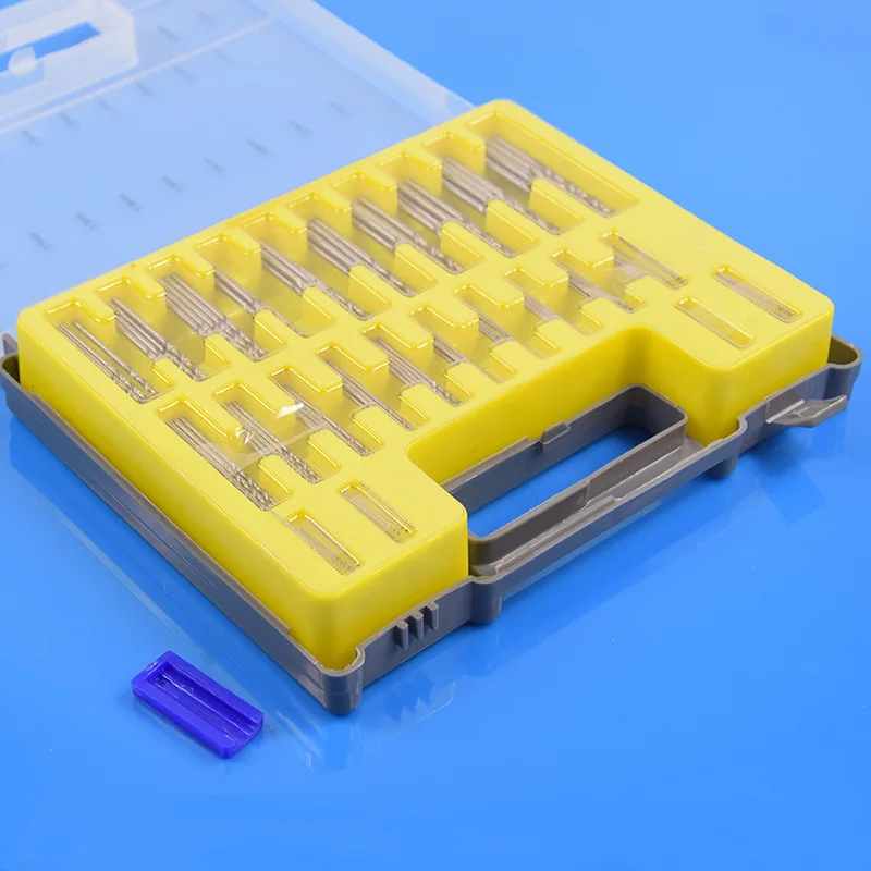 150PCS 0.4-3.2mm Drill Bit Set Small Precision with Carry Case Plastic Box Mini HSS Hand Tools Twist Kit |