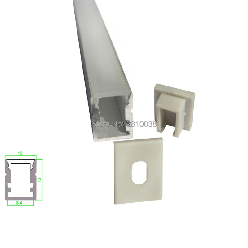 10 X 1M Sets/Lot U type Anodized aluminium profile channel and Aluminium profile led lights for recessed wall lights