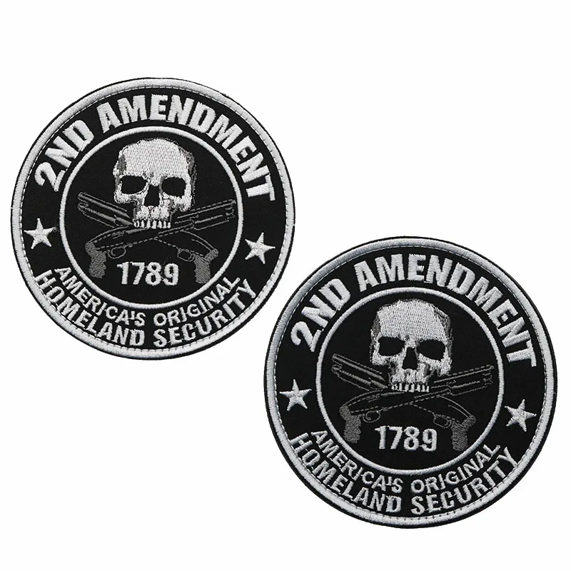 US Homeland Security 3D Embroidered Armband 2nd Amendment 1789 Badge Clothing Backpack Hat Jacket Personality Patch | Дом и сад