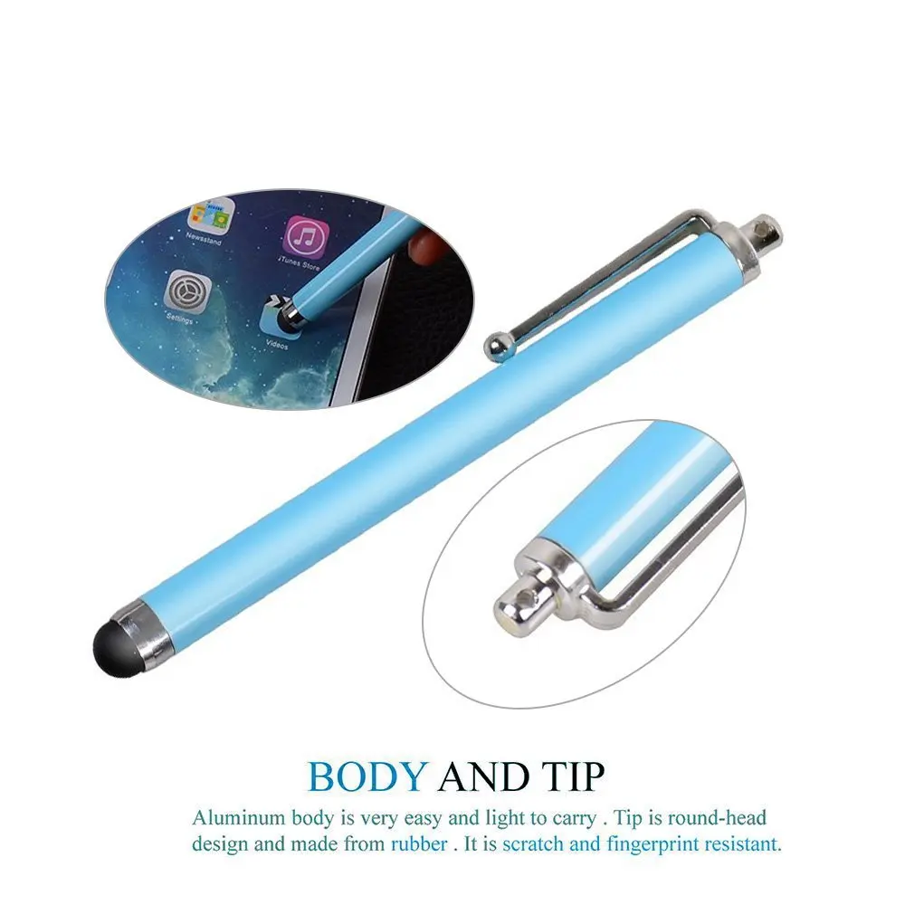 20 шт./упак. Универсальный Colorful Stylus Ручка Длинная Экрана Касания для iPad iPhone Samsung Tablet