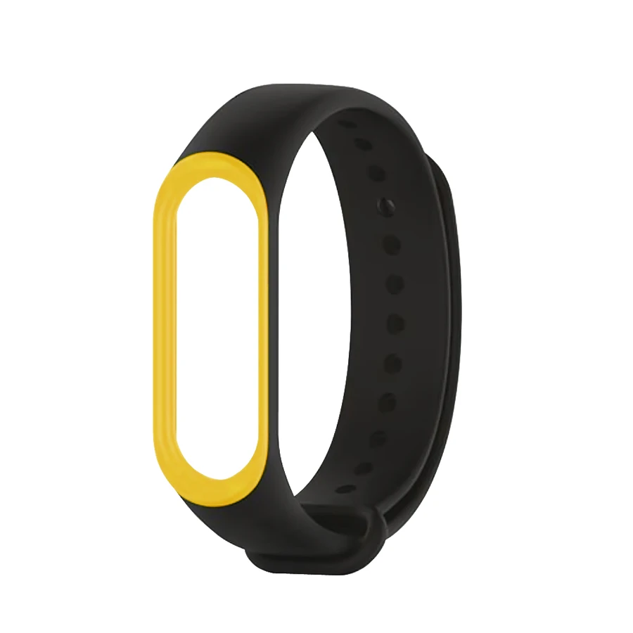 Ремешок для Xiaomi Mi Band 3 4 сменный силиконовый ремень двух цветов Аксессуары