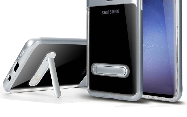 Чехол CAPSSICUM с подставкой, прозрачный чехол для samsung Galaxy S9 S9 Plus, PC, TPU, гибкая задняя крышка с подставкой, оболочка S9Plus