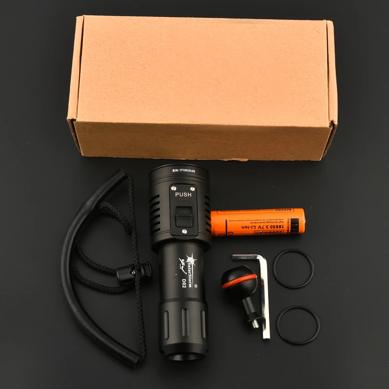 Portable Led Torch Light Diving Flashlight Scuba Photography Lamp Underwater Video 4 Cree With 18650 Battery | Освещение