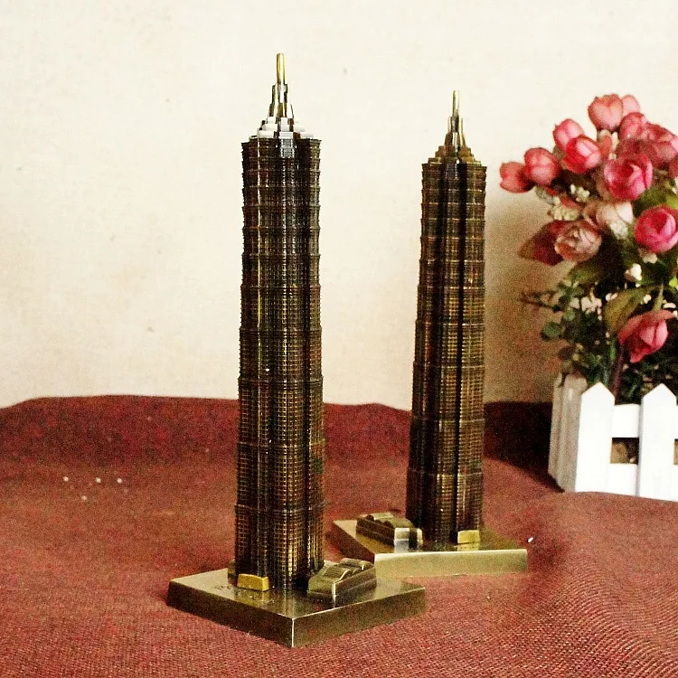 Alloy Shanghai Global Center Jinmao Building Model Figurine World Famous Landmark Architecture For Home Accessories Souvenirs | Дом и сад