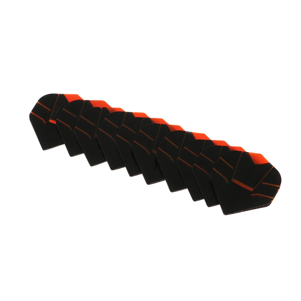Black Orange 10 шт. профессиональная Дротика стандартной формы, аксессуары для замены хвоста, очень прочные - Цвет: Black Orange