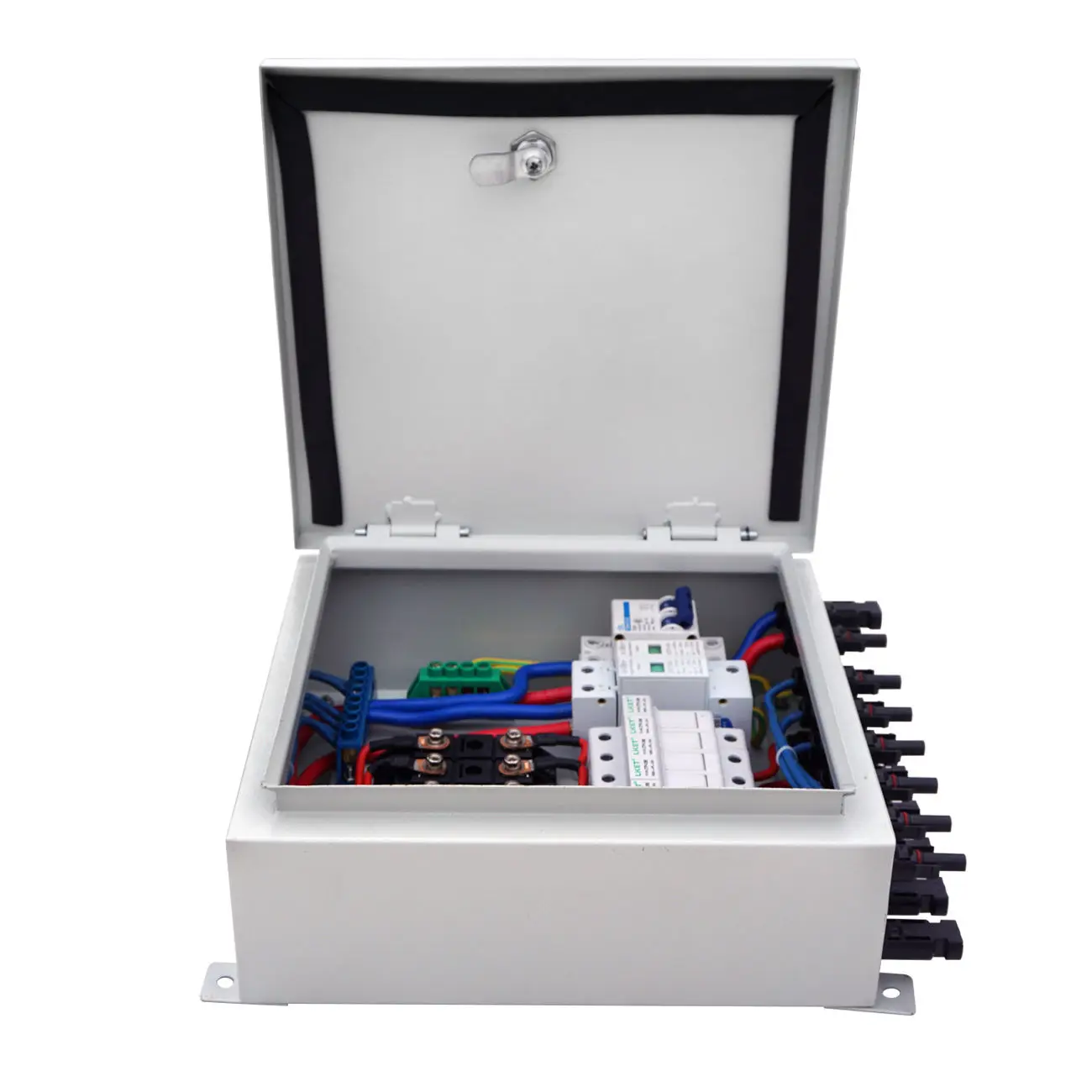 6 String Solar PV Combiner Box 63A автоматические выключатели защита от скачков напряжения для