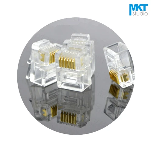 6 контактов 100 шт.|rj11 connector plug|rj11rj11 router |