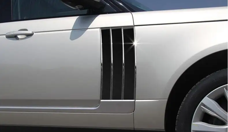 Автомобильный Стайлинг для Land Rover Range Rover Vogue 2013- ABS боковые вентиляционные отверстия комплект сетчатая вентиляционная решетка крыло планки подходит