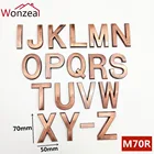 70 мм ABS пластиковые бронзовые самоклеящиеся дверные номера, индивидуальные Адресные таблички для дома 0123456789ABC-Z