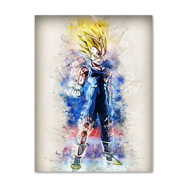 ZZ11924-06 Nordic Dragon Ball Супер Аниме Манга плакаты и принты Saiyan сын Goku vegeta Jiren стены книги по искусству холст картины дома деко - Цвет: ZZ11924-06