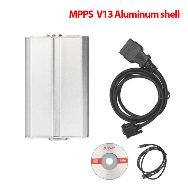 MPPS V13 Aluminum MPPS V16 V13.02 Профессиональный ECU чип тюнинг MPPS V16.1.02 кабель для EDC15 EDC16 EDC17 Inkl контрольная сумма может мигалка Remapper - Цвет: MPPS V13 Aluminum