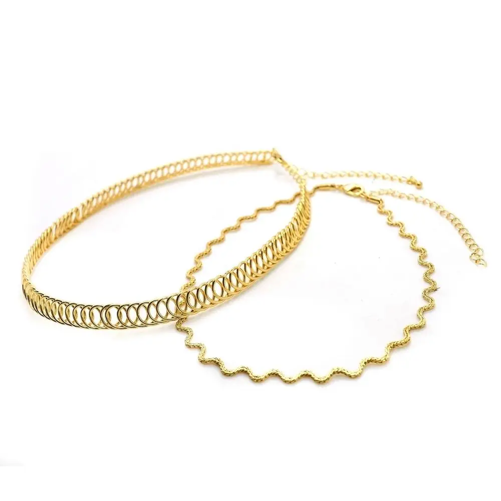 LEIIY Стильный Простой панк цинковый сплав золотой цвет Обёрточная бумага волна