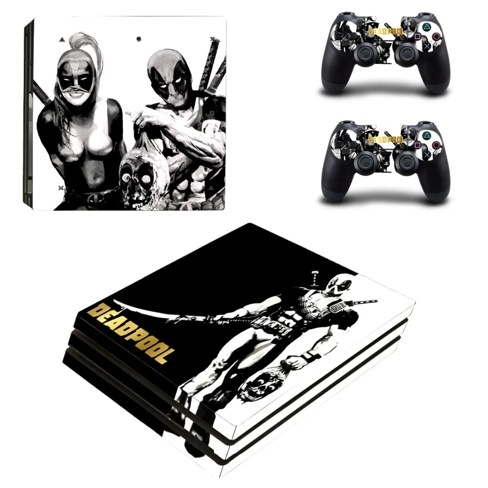 Дэдпул PS4 Pro наклейка на кожу Виниловая для консоли Sony Playstation 4 и 2 контроллера Skin |