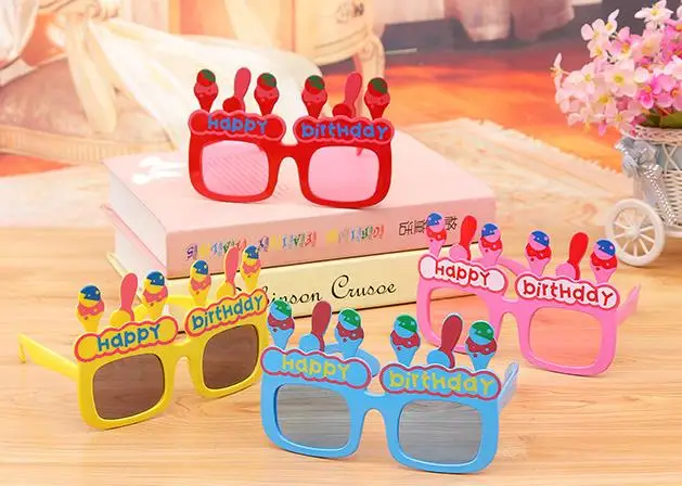 Очки для дня рождения Забавные свечи вечерние НКИ празднование воздушных шаров