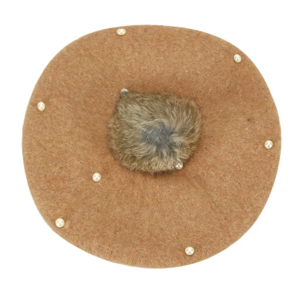 Infant Toddler Baby Kids Boys Girls Pearly Ball Beanie Winter Warm Hat Cap | Детская одежда и обувь