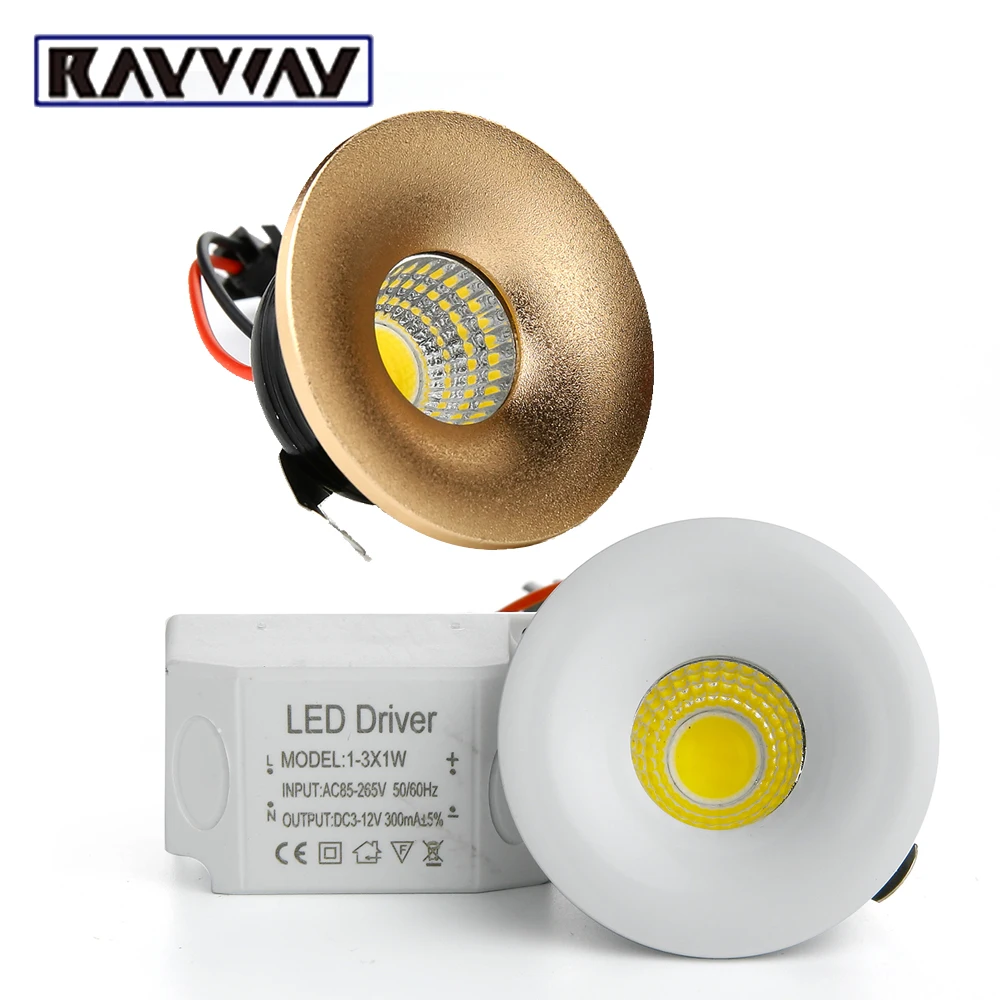 

Led Recessed Lights Downlight Mini 3W COB Dimmable LED Ceiling Lamp AC110v 220v White/Warm Spot light Kitchen Indoor Lamp 10PCS