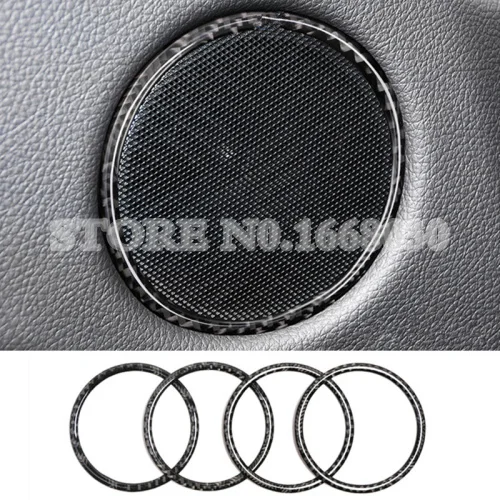 

Carbon Fiber Car Door Speaker Trim Cover 4pcs For BMW X5 X6 F15 F16 2014-2018 Car accesories interior Car decoration