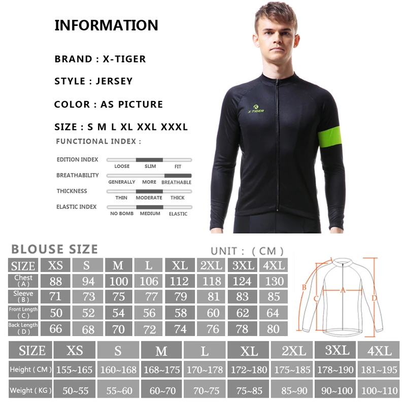 Осеннее Новое поступление 2020 велосипедная Джерси с длинным рукавом X Tiger