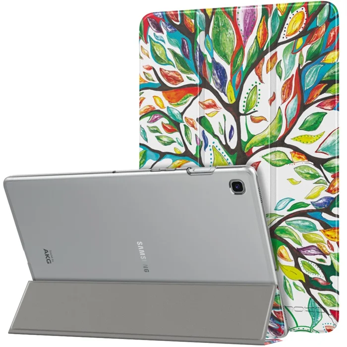 Lucky tree Чехол MoKo для samsung Galaxy Tab S5e, Ультратонкий чехол-подставка с трёхстворчатой задней крышкой и функцией автоматического пробуждения и сна - Цвет: Lucky tree
