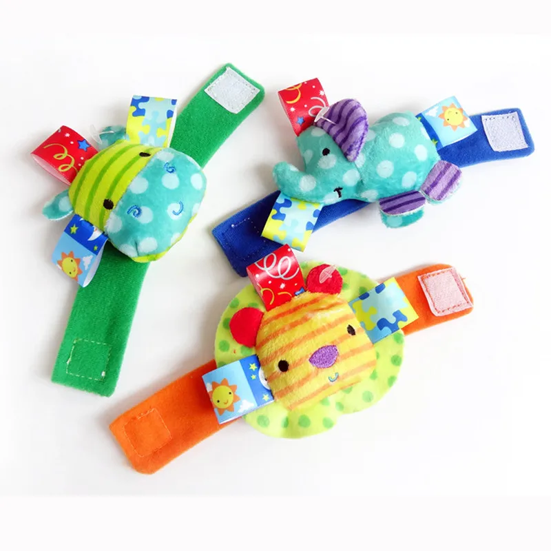 Детские мягкие детские погремушки животные плюшевые носки для новорожденных
