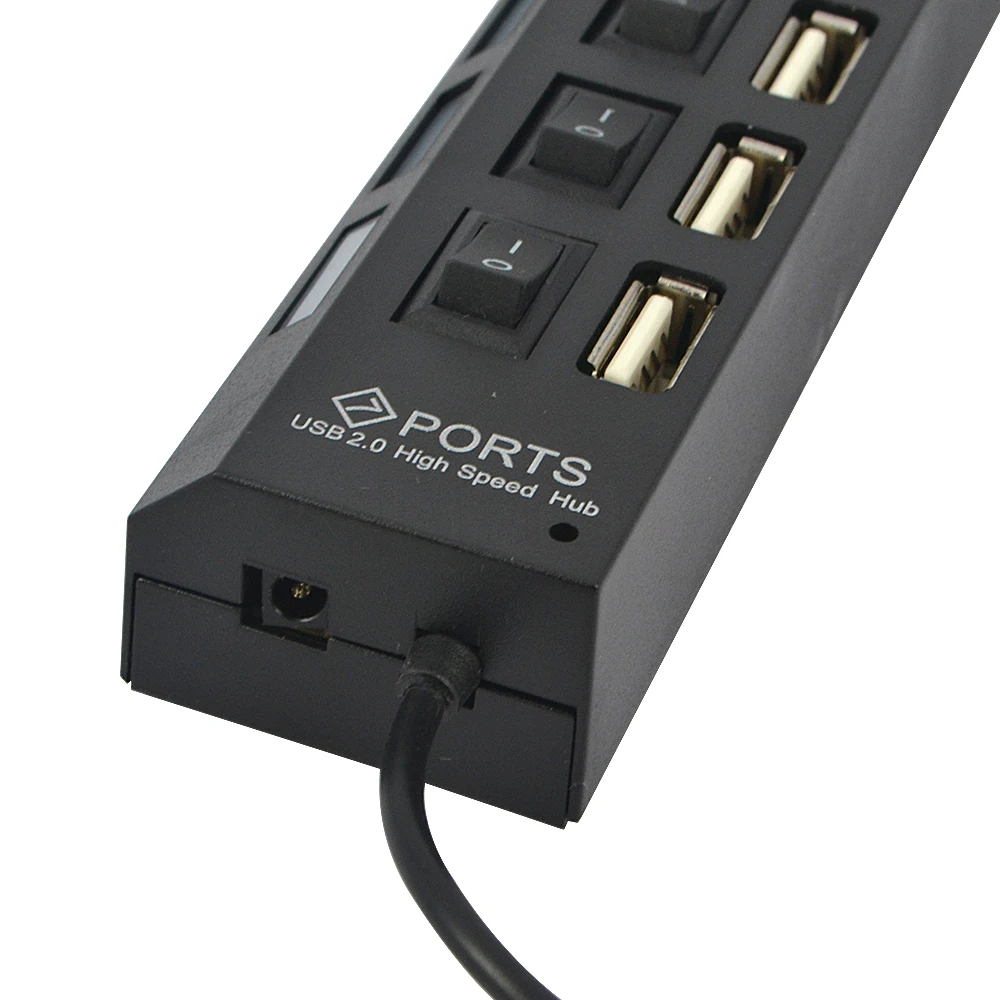 Kebidumei супер скорость 7 портов концентратор USB светодиодный индикатор 5 Гбит/с для