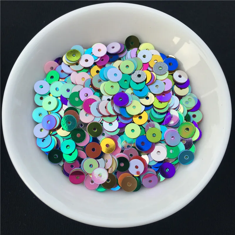 1000 шт./лот разноцветные 5 мм круглые Блестки пайетки для свадебного украшения