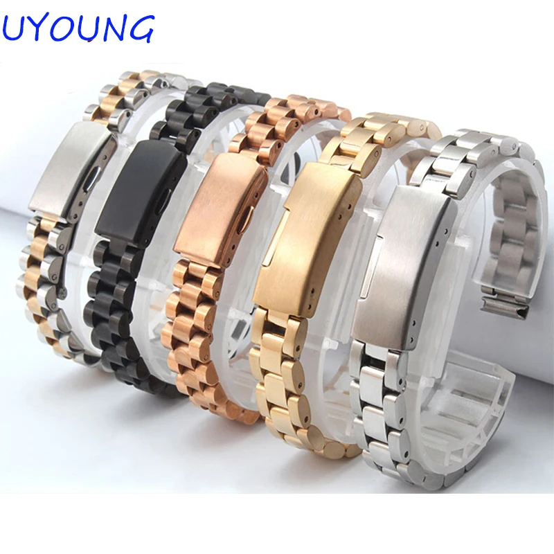 

10mm12mm14mm Small Size Watchband High Quality Stainless Steel Strap Brand General Fine Steel Buckle