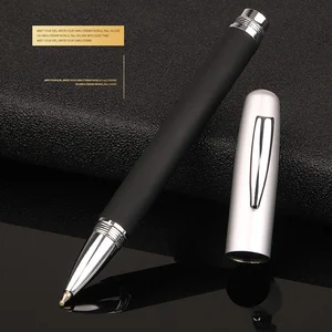 Высококачественная металлическая Матовая Шариковая ручка, роскошные брендовые роликовые ручки, 0,5 синиечерные чернила для бизнеса, письма, офисные и школьные принадлежности