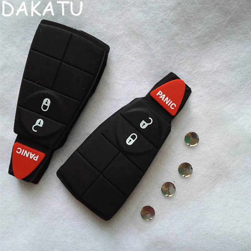 

DAKATU Replacement Remote Rubber pad 2+1 button For Chrysler M3N5WY783X 3 button Remote Key