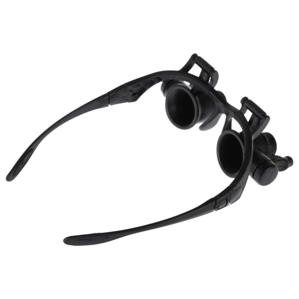 10X 15X 20X 25X LED Magnifier Double Eye Glasses Loupe Lens Jeweler Watch Repair Measurement With 8Lens Lamp | Инструменты