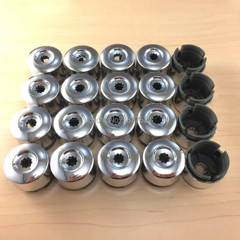 Колпачки для болтов и гаек автомобильных колес 2004 хром цвета подходит VW Touareg 2014 |lug