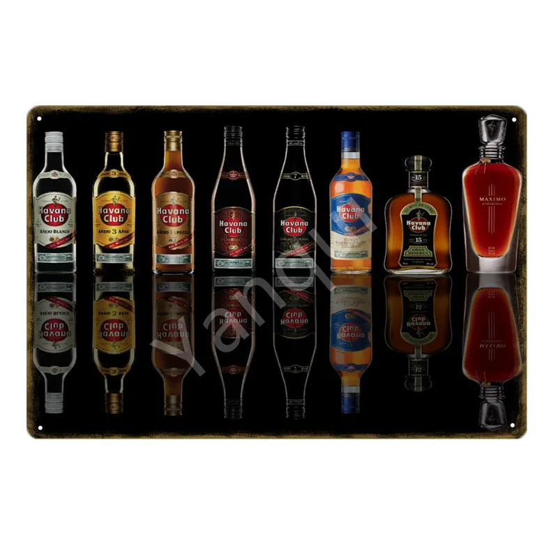 Пивной металлический постер Havana Club оловянные вывески настенная живопись налет