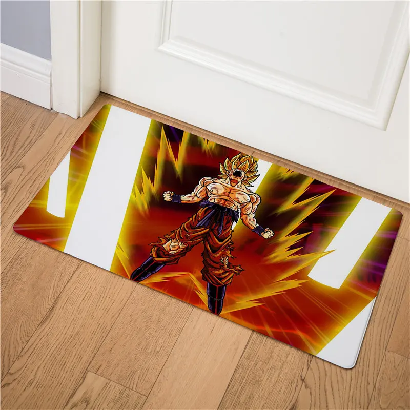 6 Мультфильм Аниме Saiyan принт дверной Коврик входная дверь из ПВХ Коврик Кожаный напольный Коврик нескользящий кухонный ковер легко чистить ковер Коврик - Цвет: 6
