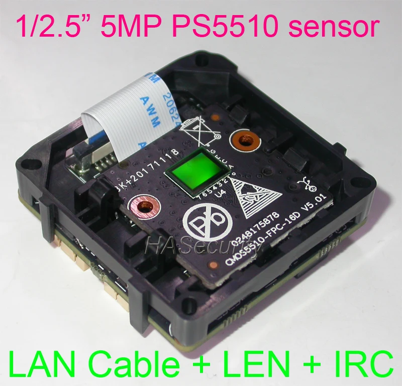 Модуль камеры видеонаблюдения H.265 / H.264 IPC (5 0 МП) 1/1 2 5 дюйма PS5510 + Hi3516D IP плата PCB