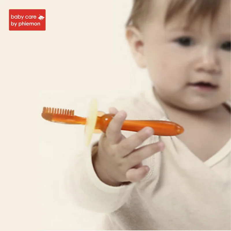 BabyCare детская зубная щетка нано серебро силиконовые детские мягкие Прорезыватели