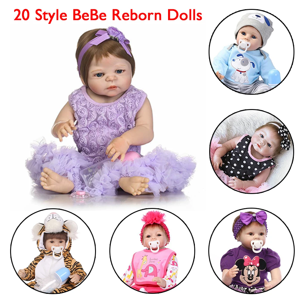 20 видов стилей коллекция НПК Bebe Кукла Новорожденный силиконовый 55 см ребенок