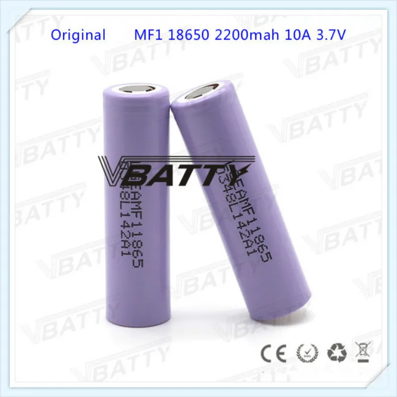 100% оригинал для LG MF1 18650 2200mah батарея 18650MF1 3 7 V разрядка 10A литий-ионная