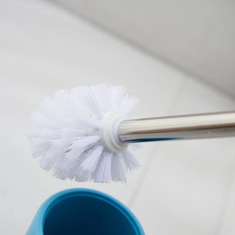 

Toilet Brush with Holder - Heavy Duty Stainless Steel Upgraded Length Handle Bowl Scrubber Cleaner Set Durable Scrubbing Bristle