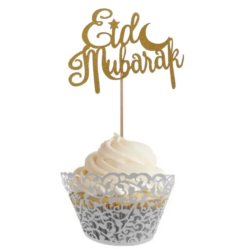 Eid Mubarak топперы на свадебный торт детский душ день рождения Рамадан Декор кекс