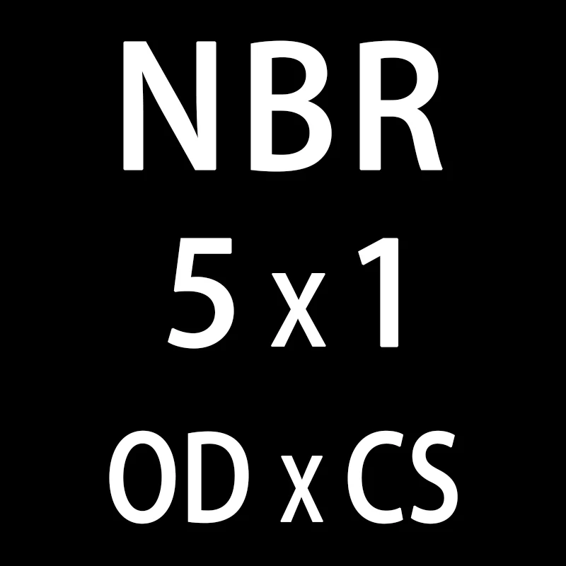 50 шт./лот резиновым кольцом черный NBR уплотнительное кольцо 1 мм OD4/4,5/5/6/6,5/7/7,5/8/9/9,5/10 мм уплотнительное кольцо нитрил прокладка масла кольца шайба - Цвет: OD5mm
